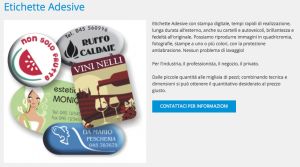 ETICHETTE ADESIVE PERSONALIZZATE ONLINE